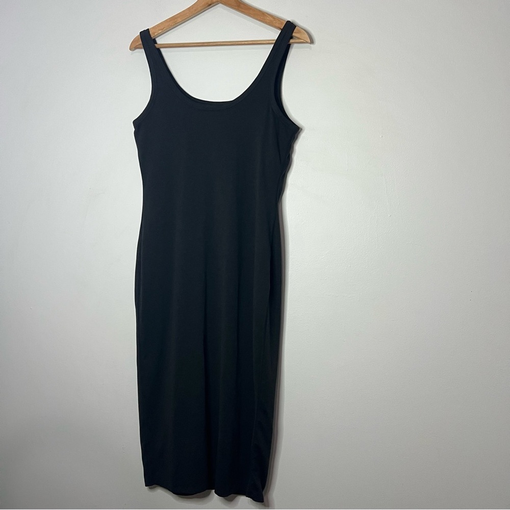 Vuori Halo essential Classic Black Midi Dress size xlarge - Picture 8 of 9